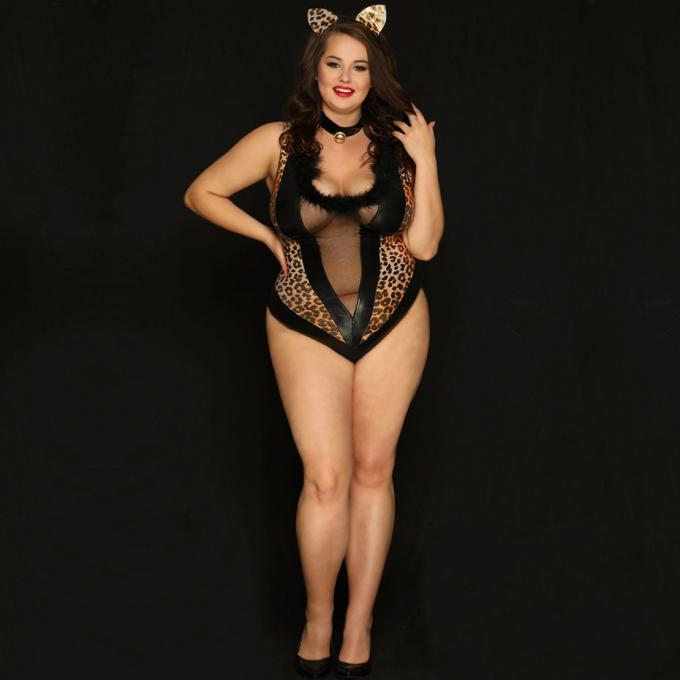 Roupa interior erótico quente de Cosplay do sexo de Catsuit do látex da roupa interior 