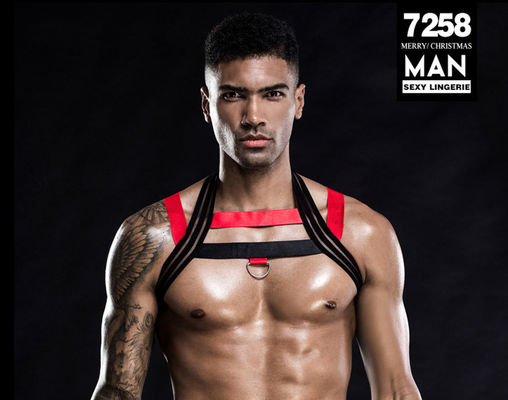 Jogo &quot;sexy&quot; do papel de Catsuit do busto do Bodysuit 105cm das roupa interiores dos homens sem mangas de nylon
