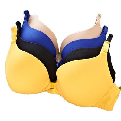 A planície &quot;sexy&quot; de nylon dos sutiãs das mulheres do algodão 32a 38A tingiu Front Closure Bra Full Cup