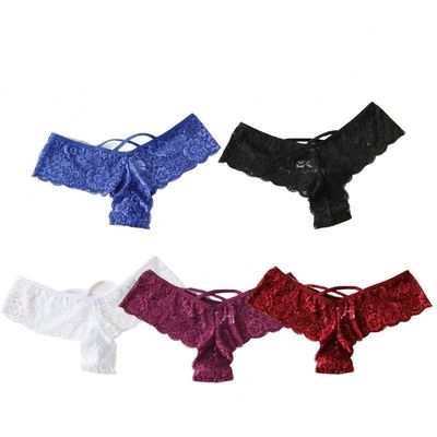 As calcinhas pretas de nylon da G-corda 4XL 5XL atam calcinhas &quot;sexy&quot; do roupa interior das mulheres