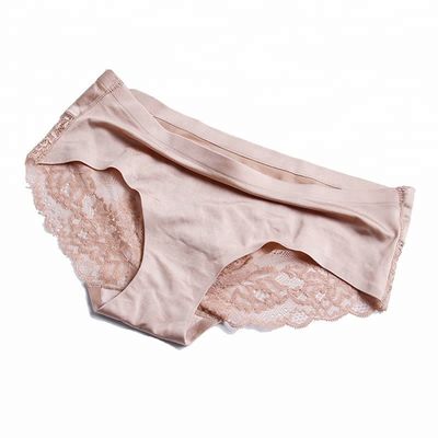 Seda feita malha sem emenda &quot;sexy&quot; do gelo da cuecas do roupa interior das senhoras do laço do cânhamo