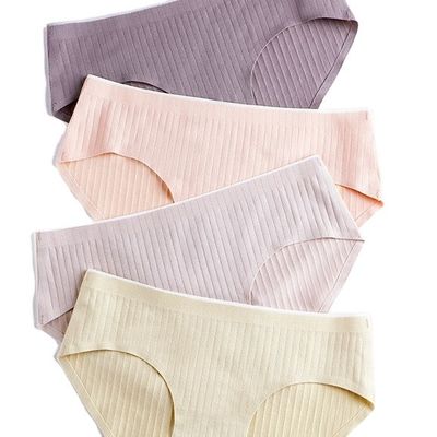 A planície tingiu o corte feito malha Boyshorts sem emenda do laser do algodão informa a cintura média