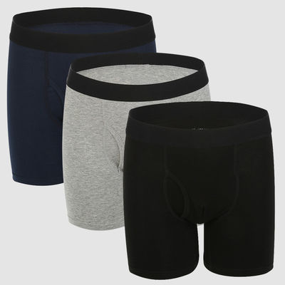 O pugilista de bambu do Spandex do algodão da fibra informa o roupa interior de rayon XS-2XL dos homens do short