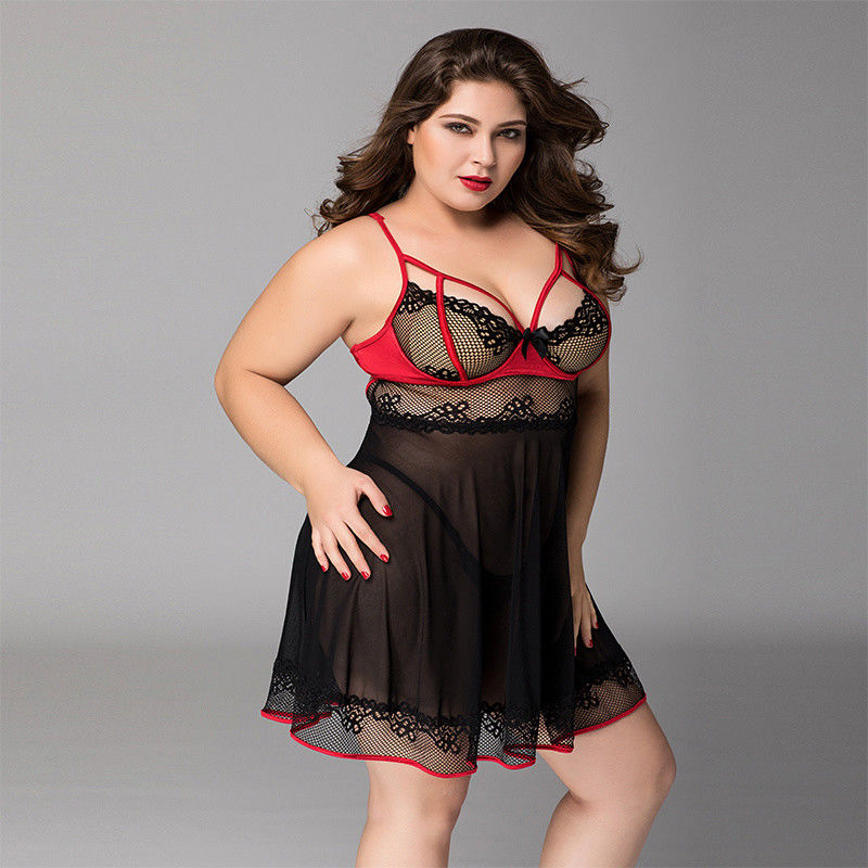 Fato íntimo do tamanho floral do sinal de adição das mulheres do gato 3x da roupa interior da boneca do sinal de adição