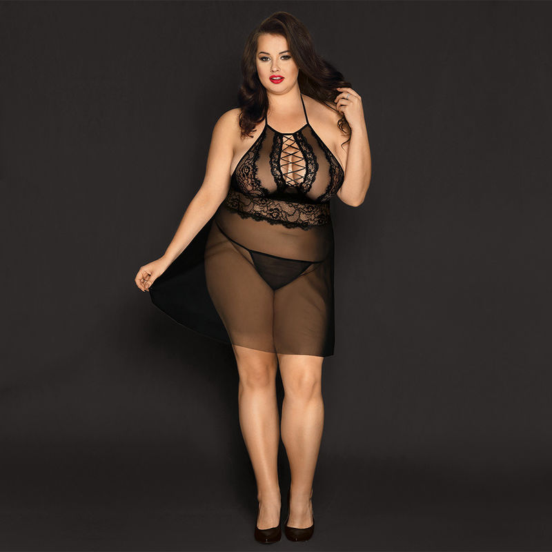 Pijamas transparentes 70kg do Chemise da boneca da roupa de noite do laço do sono