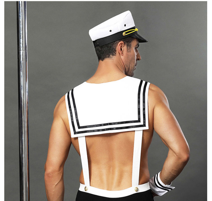 Marinheiro &quot;sexy&quot; Uniform Cosplay do busto 87cm da cintura 82cm das roupa interiores dos homens de XXL
