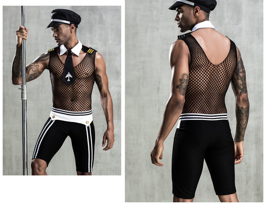 Uniforme militar militar erótico de Cosplay das roupa interiores &quot;sexy&quot; dos homens livres do tamanho do Euro