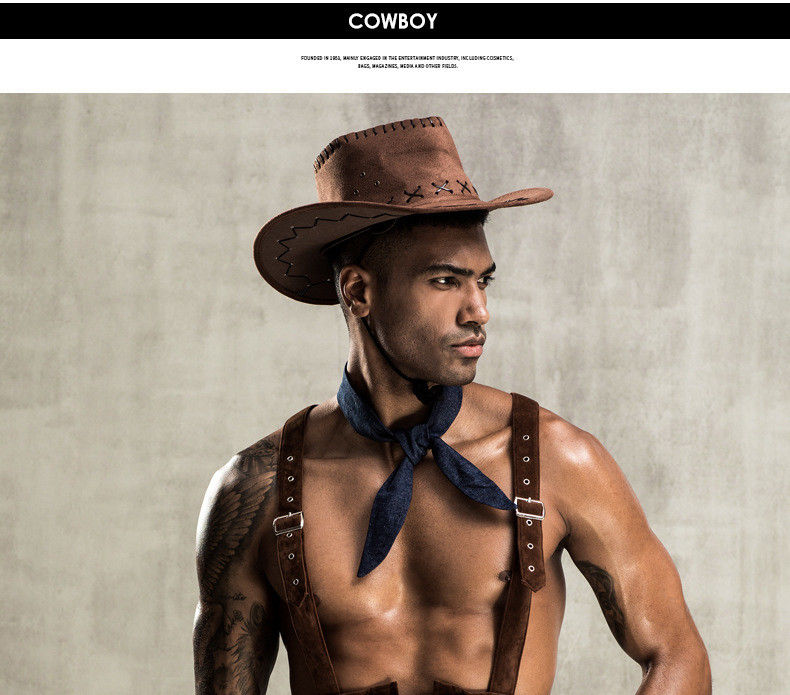 Da empregada doméstica "sexy" de nylon da vaca do poliéster roupa interior sem mangas do chapéu de Lingerie Man Floral