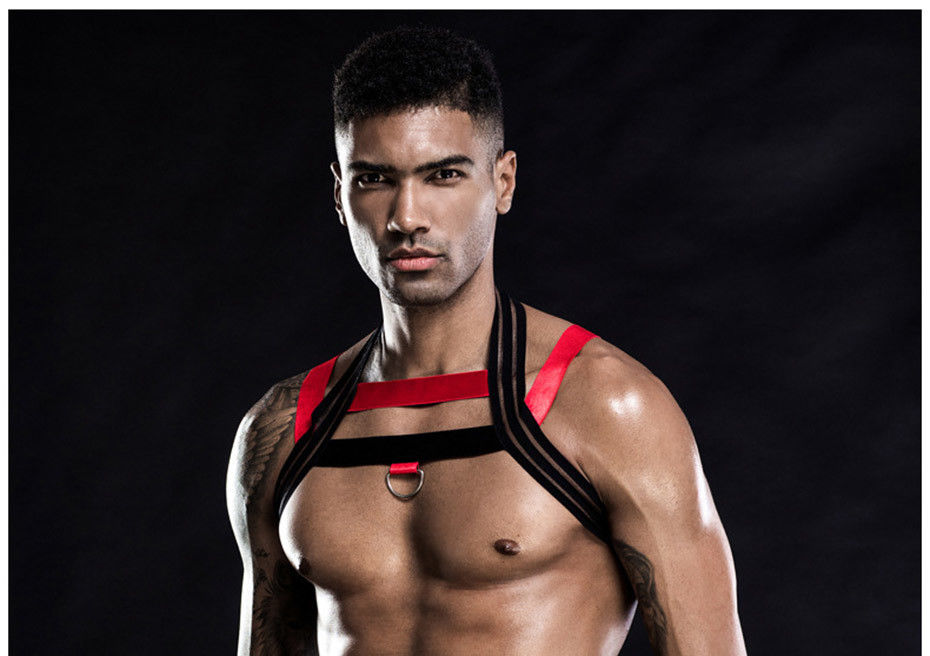 Jogo &quot;sexy&quot; do papel de Catsuit do busto do Bodysuit 105cm das roupa interiores dos homens sem mangas de nylon