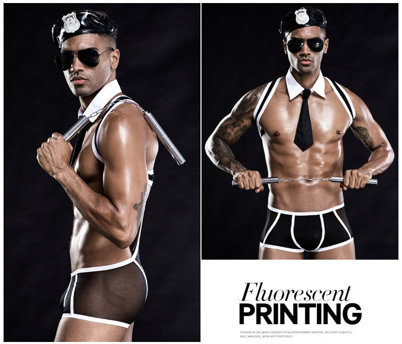 Roupa interior "sexy" floral da polícia de Cosplay
