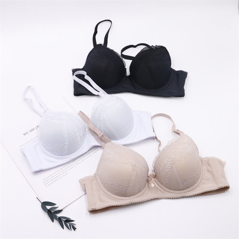 o laço de 75B 75C levanta as mulheres anti-bacterianas do sutiã 50kg 60kg de Bralette feitas malha