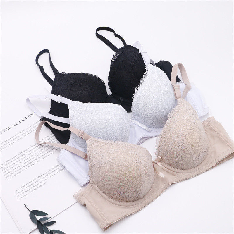 o laço de 75B 75C levanta as mulheres anti-bacterianas do sutiã 50kg 60kg de Bralette feitas malha