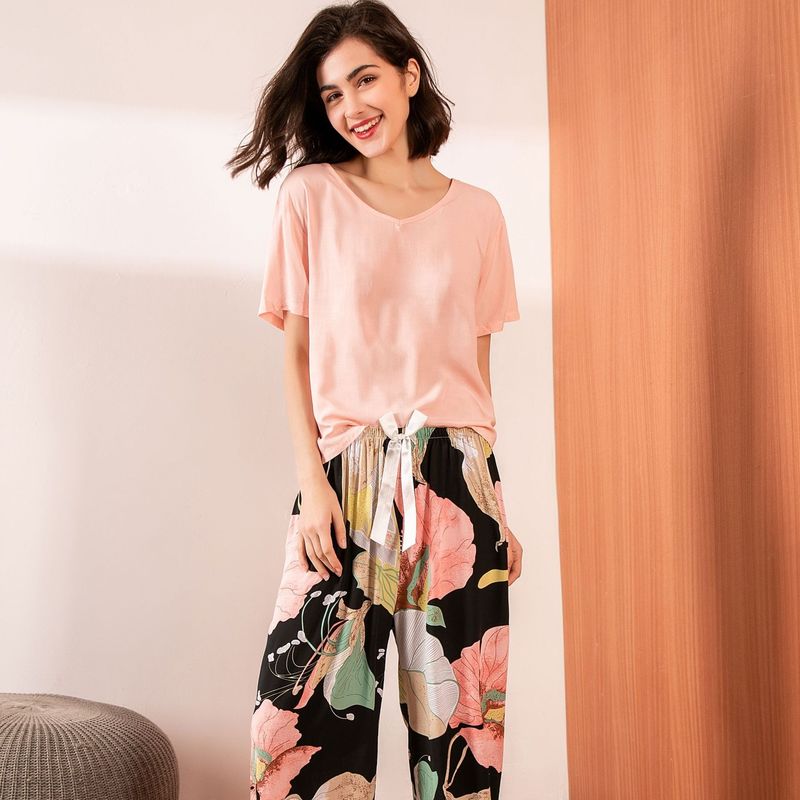 Terno de seda da noite da roupa de noite 62cm XS 2XL dos pijamas das mulheres 3XL para senhoras