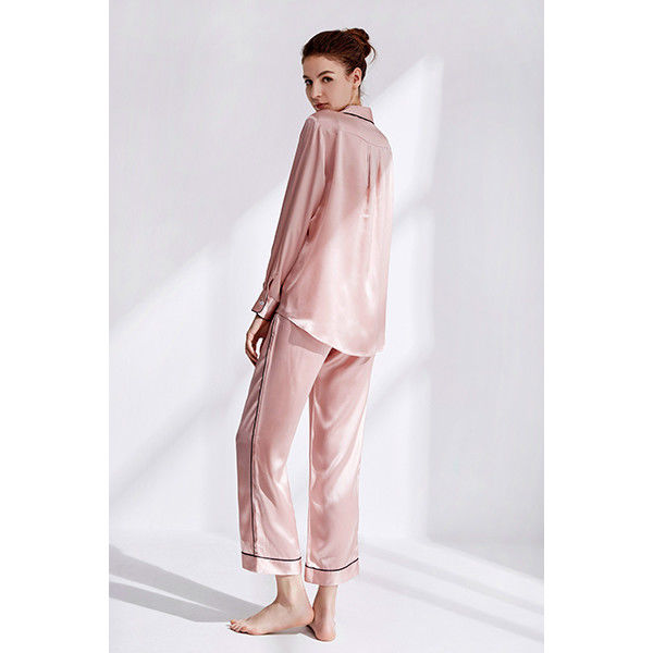 Das senhoras de seda da roupa de noite dos Pyjamas das mulheres respiráveis comprimento de seda do Nightwear 70cm