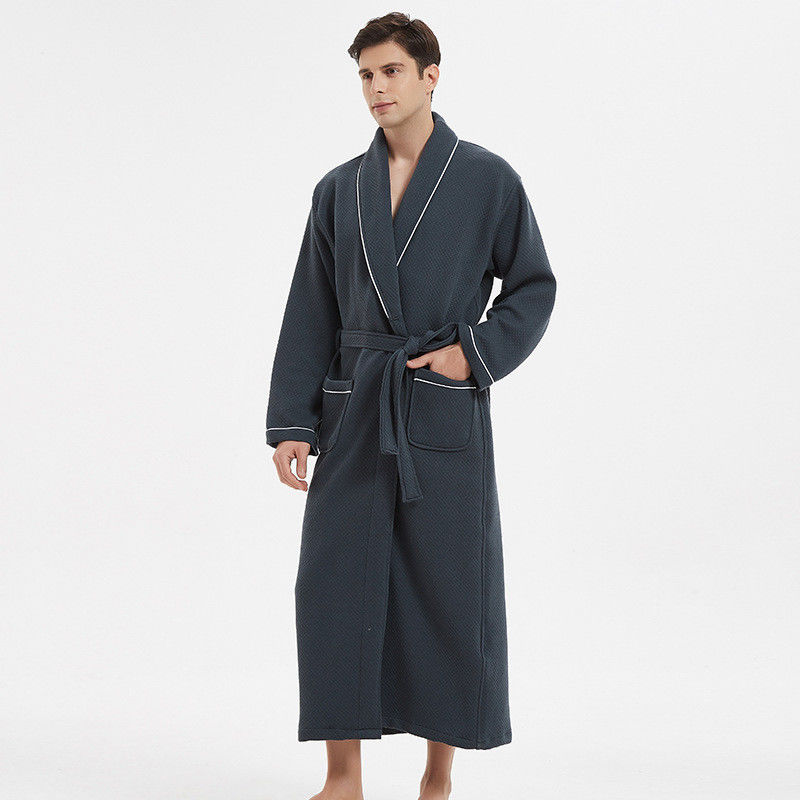 Mais pyjamas mornos do tecido de algodão contínuo da roupa de noite dos homens de Loungewear para homens