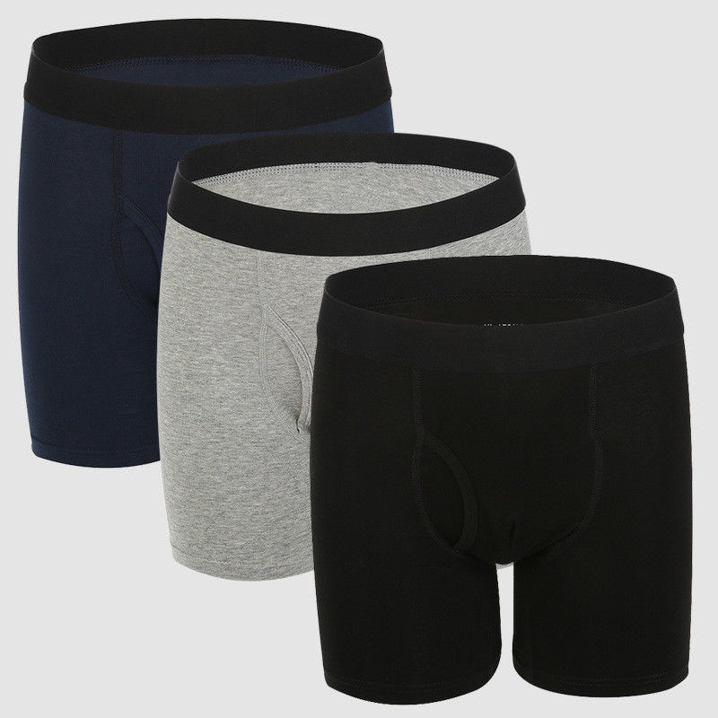 O pugilista de bambu do Spandex do algodão da fibra informa o roupa interior de rayon XS-2XL dos homens do short