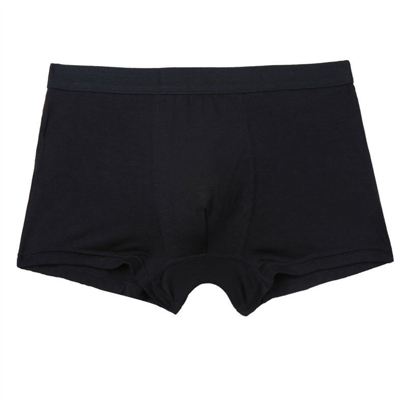 Roupa interior preto do Spandex do algodão 5 do roupa interior 95 dos homens do algodão do pugilista do RTS