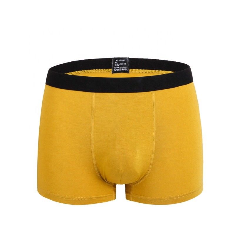 Roupa interior preto do Spandex do algodão 5 do roupa interior 95 dos homens do algodão do pugilista do RTS