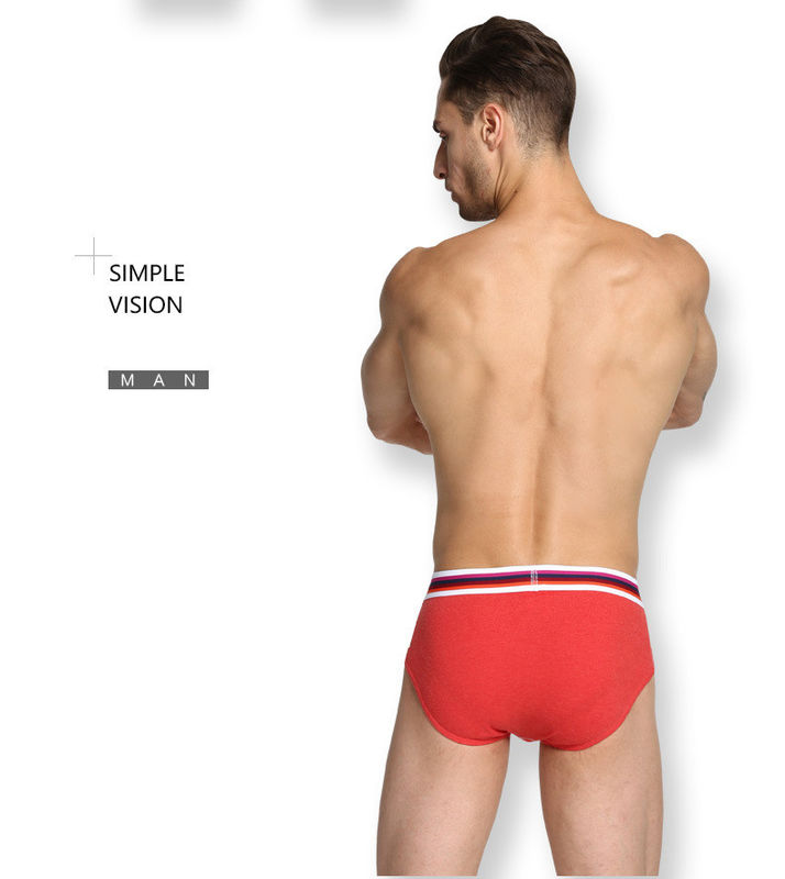 Roupa interior puro "sexy" do algodão de homens verdes penteados do biquini do short do pugilista dos homens