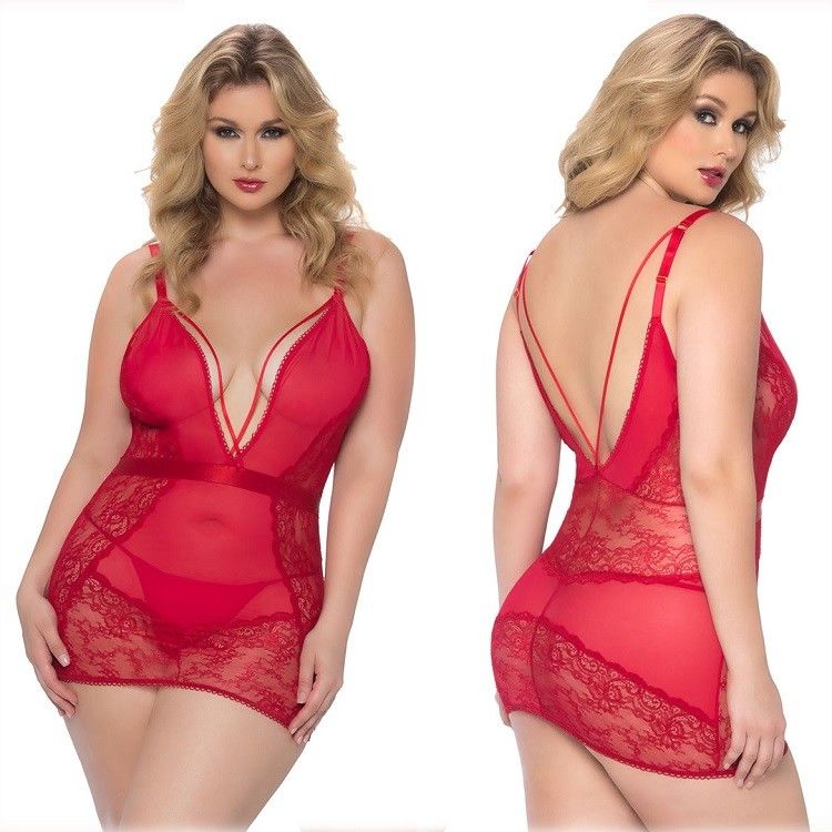 Roupa de noite "sexy" dos pijamas das mulheres do laço