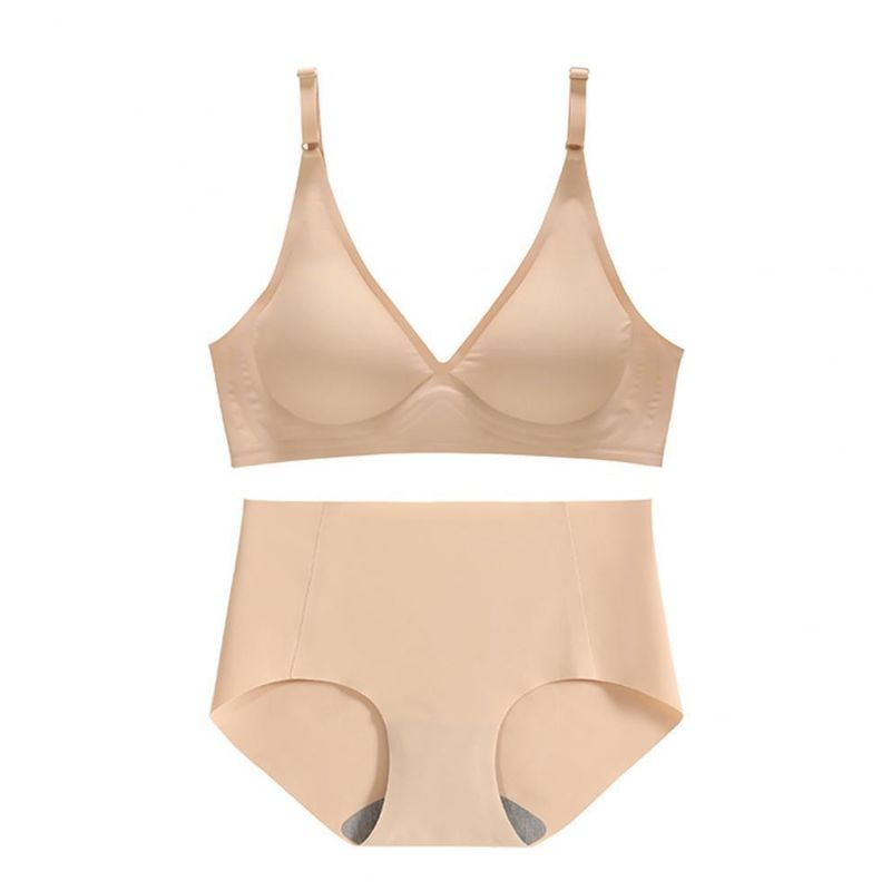 O decote em V sem emenda tecido Bralette de Racerback marcou 3/4 de copo levanta o sutiã